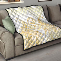 Cook Islands Gospel Day Quilt Happy Nuku Day Tiare Maori Gold LT14 - Polynesian Pride