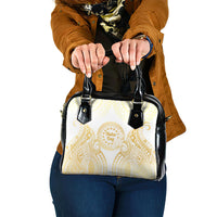 Cook Islands Gospel Day Shoulder Handbag Happy Nuku Day Tiare Maori Gold LT14 One Size Gold - Polynesian Pride