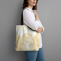Cook Islands Gospel Day Tote Bag Happy Nuku Day Tiare Maori Gold LT14 - Polynesian Pride