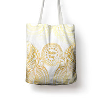 Cook Islands Gospel Day Tote Bag Happy Nuku Day Tiare Maori Gold LT14 - Polynesian Pride
