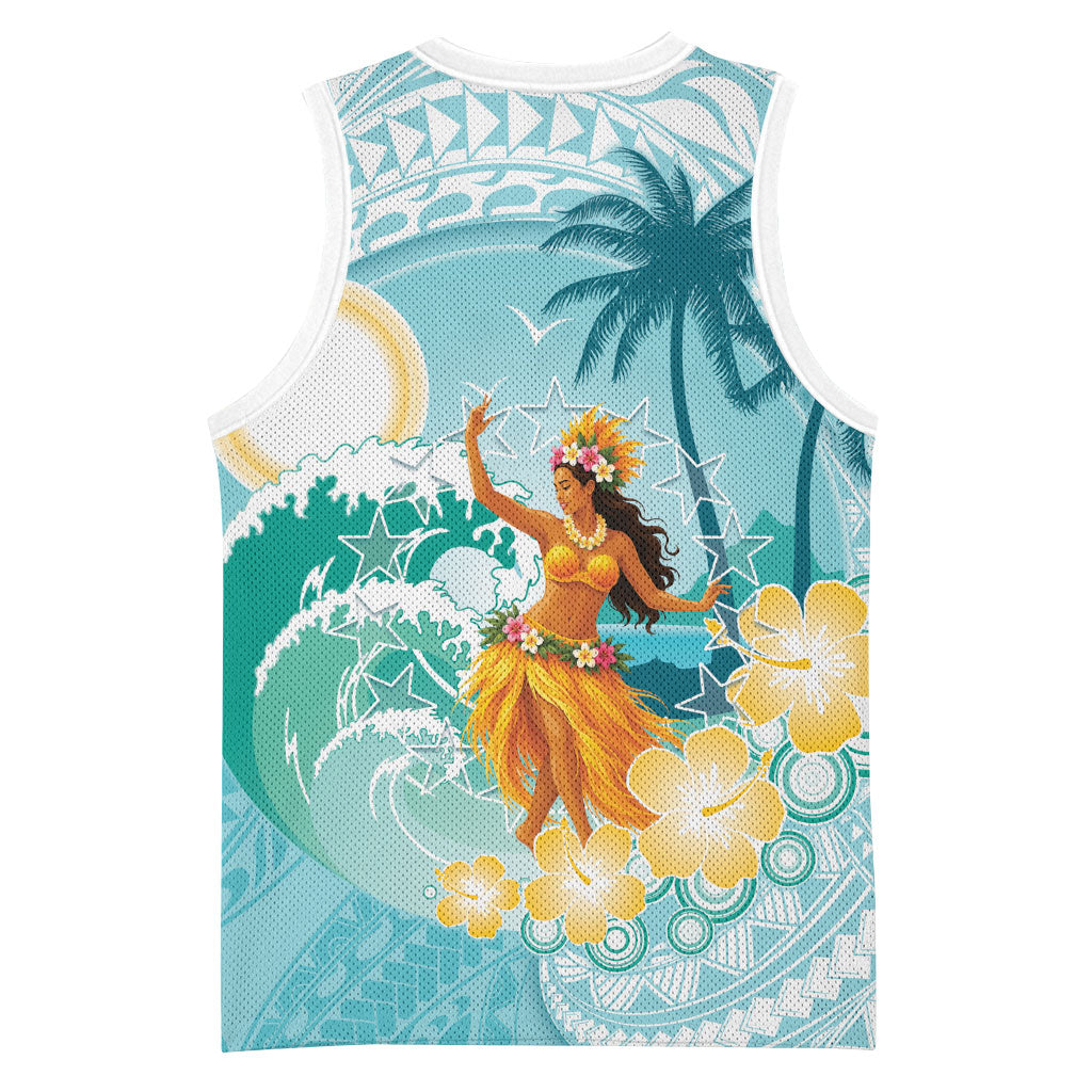 Ura Cook Islands Basketball Jersey Kuki 'Airani Traditional Dance Tropical Vibes LT14 - Polynesian Pride