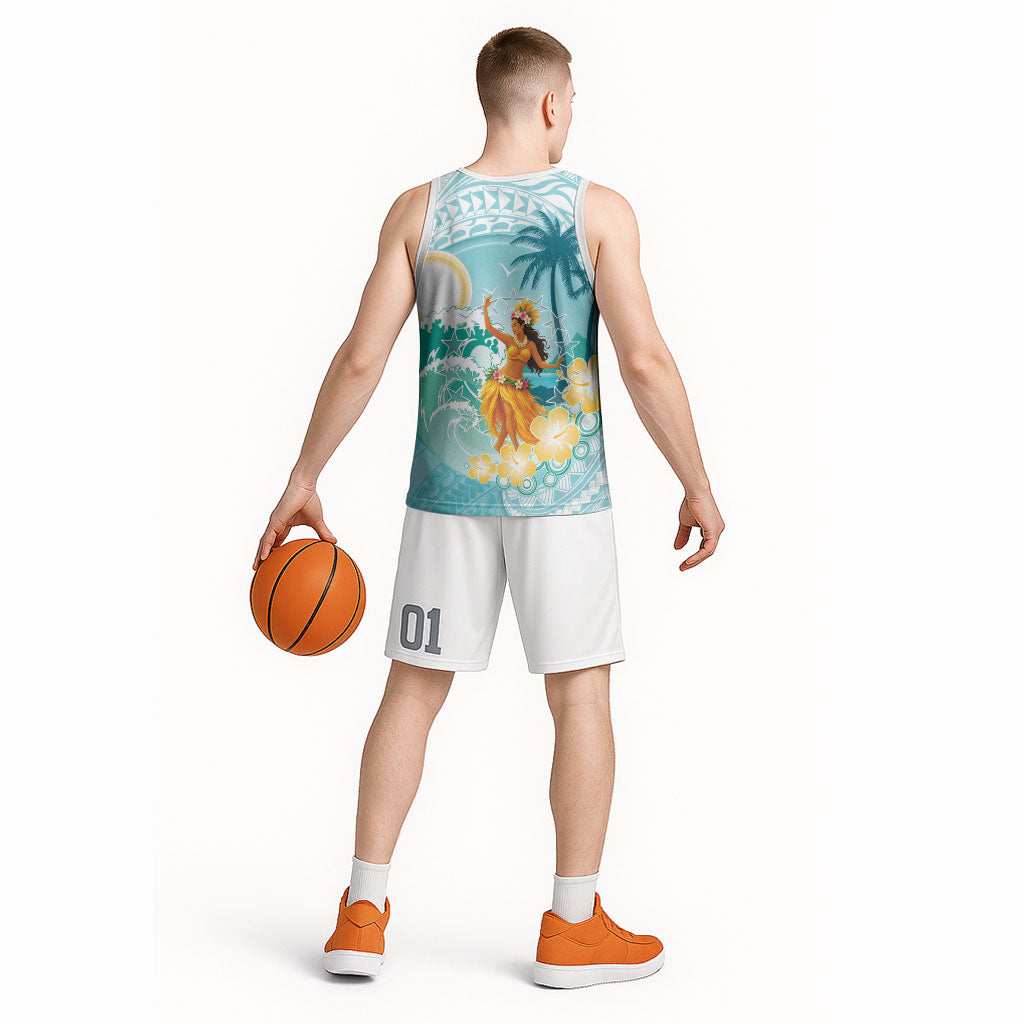 Ura Cook Islands Basketball Jersey Kuki 'Airani Traditional Dance Tropical Vibes LT14 - Polynesian Pride