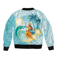 Ura Cook Islands Bomber Jacket Kuki 'Airani Traditional Dance Tropical Vibes