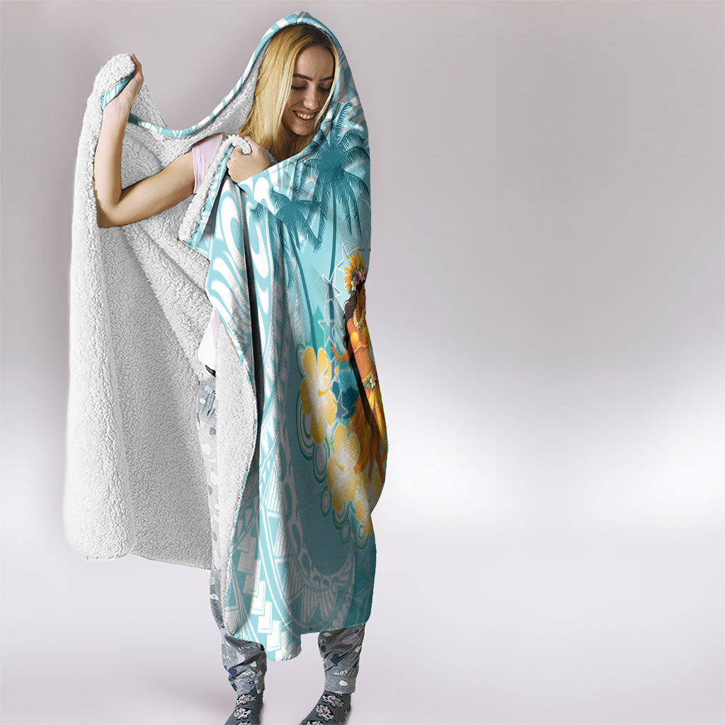 Ura Cook Islands Hooded Blanket Kuki 'Airani Traditional Dance Tropical Vibes LT14 - Polynesian Pride