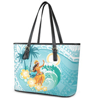 Ura Cook Islands Leather Tote Bag Kuki 'Airani Traditional Dance Tropical Vibes LT14 - Polynesian Pride