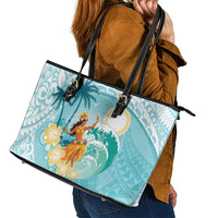 Ura Cook Islands Leather Tote Bag Kuki 'Airani Traditional Dance Tropical Vibes LT14 - Polynesian Pride
