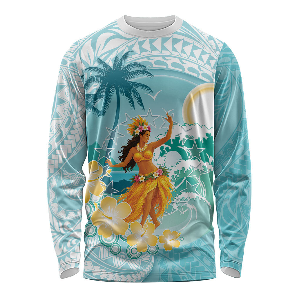 Ura Cook Islands Long Sleeve Shirt Kuki 'Airani Traditional Dance Tropical Vibes