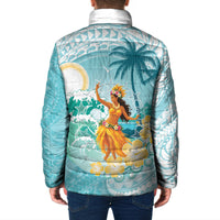 Ura Cook Islands Padded Jacket Kuki 'Airani Traditional Dance Tropical Vibes LT14 - Polynesian Pride