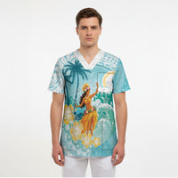 Ura Cook Islands Scrub Top Kuki 'Airani Traditional Dance Tropical Vibes LT14 - Polynesian Pride