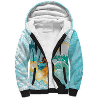 Ura Cook Islands Sherpa Hoodie Kuki 'Airani Traditional Dance Tropical Vibes