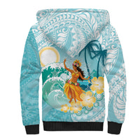 Ura Cook Islands Sherpa Hoodie Kuki 'Airani Traditional Dance Tropical Vibes