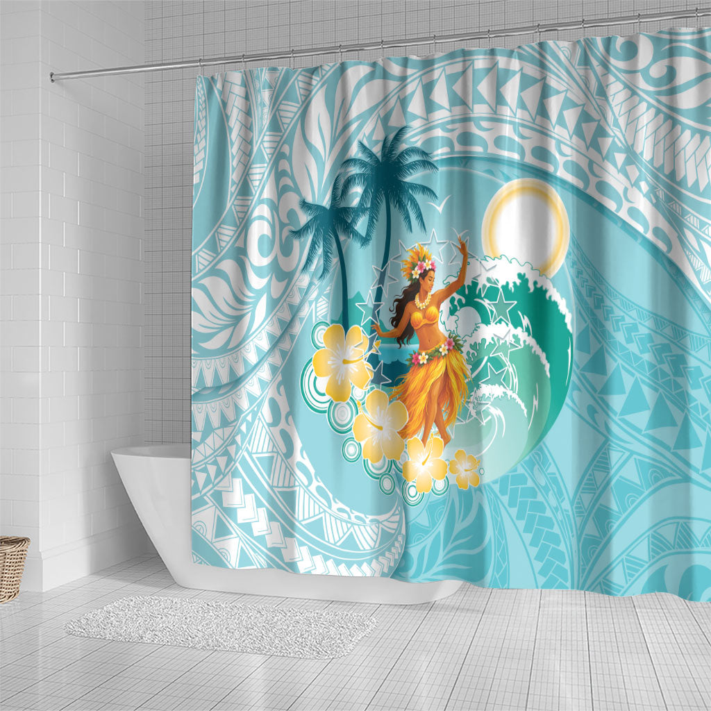 Ura Cook Islands Shower Curtain Kuki 'Airani Traditional Dance Tropical Vibes LT14 - Polynesian Pride