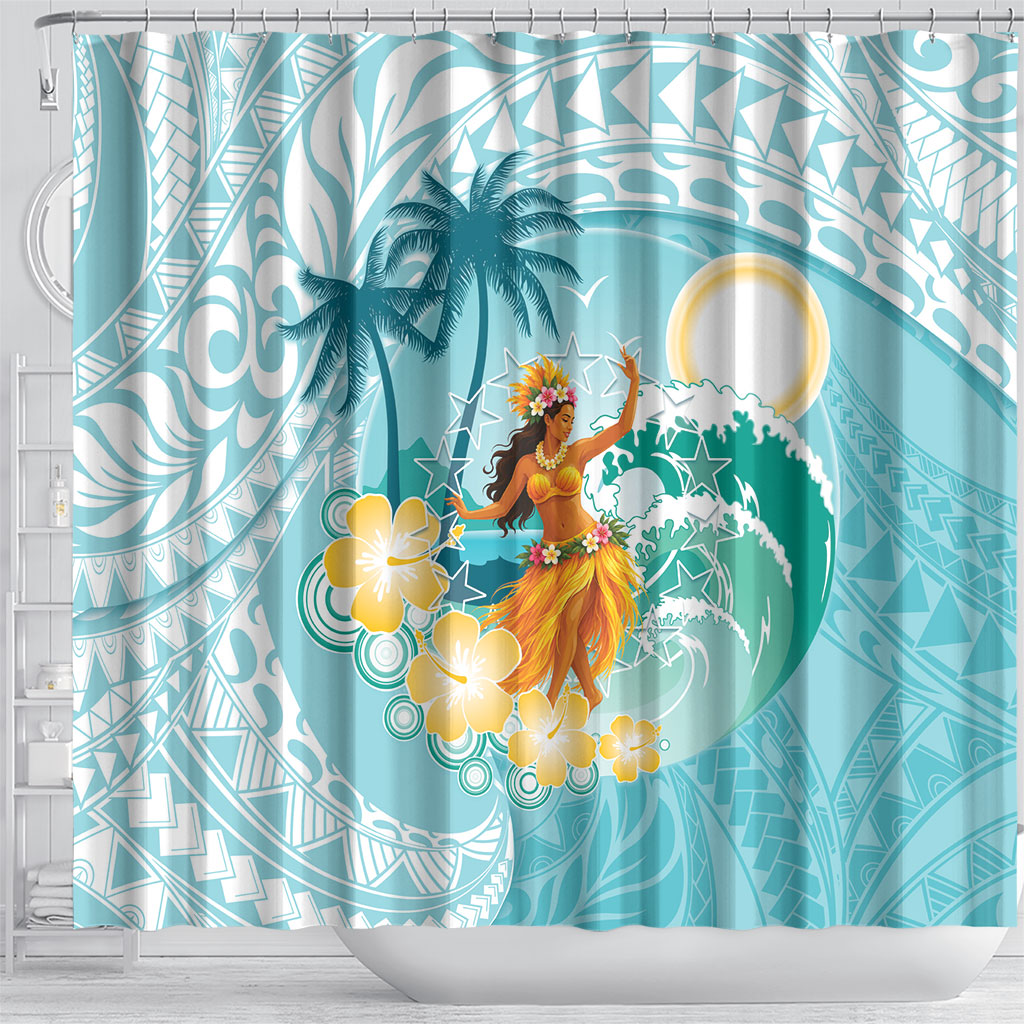 Ura Cook Islands Shower Curtain Kuki 'Airani Traditional Dance Tropical Vibes LT14 - Polynesian Pride