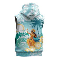 Ura Cook Islands Sleeveless Zip Hoodie Kuki 'Airani Traditional Dance Tropical Vibes LT14 - Polynesian Pride