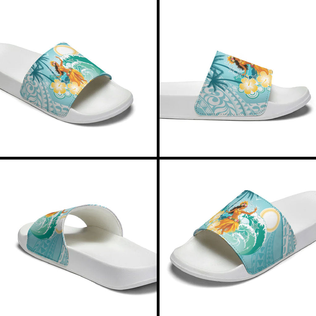 Ura Cook Islands Slide Sandals Kuki 'Airani Traditional Dance Tropical Vibes LT14 - Polynesian Pride