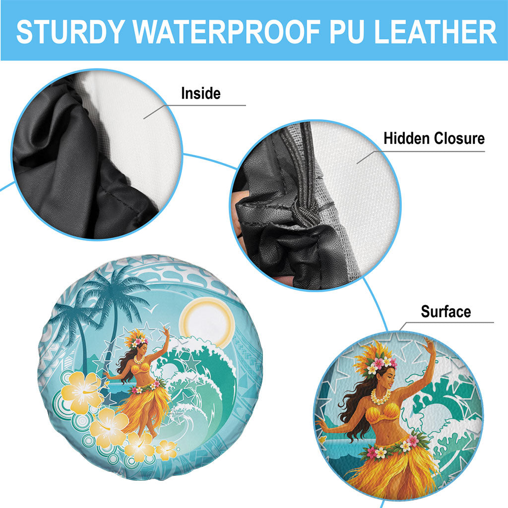 Ura Cook Islands Spare Tire Cover Kuki 'Airani Traditional Dance Tropical Vibes LT14 - Polynesian Pride