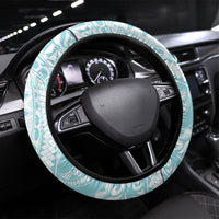 Ura Cook Islands Steering Wheel Cover Kuki 'Airani Traditional Dance Tropical Vibes LT14 Universal Fit Cyan - Polynesian Pride
