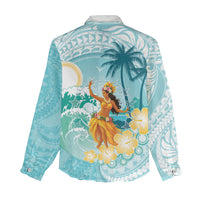 Ura Cook Islands Women Casual Shirt Kuki 'Airani Traditional Dance Tropical Vibes LT14 - Polynesian Pride