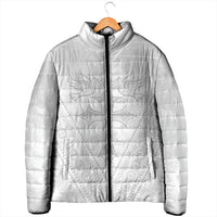 Peniamina Gospel Day Niue Padded Jacket Cross Dove Hiapo Pattern White
