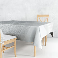Peniamina Gospel Day Niue Tablecloth Cross Dove Hiapo Pattern White LT14 - Polynesian Pride