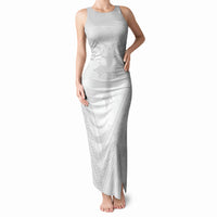 Peniamina Gospel Day Niue Tank Maxi Dress Cross Dove Hiapo Pattern White LT14 Women White - Polynesian Pride
