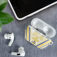 Peniamina Gospel Day Niue AirPods Case Cross Dove Hiapo Pattern Yellow LT14 - Polynesian Pride