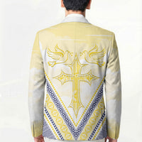 Peniamina Gospel Day Niue Blazer Cross Dove Hiapo Pattern Yellow