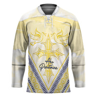 Peniamina Gospel Day Niue Hockey Jersey Cross Dove Hiapo Pattern Yellow LT14 Unisex Yellow - Polynesian Pride
