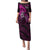 Personalised Polynesia Breast Cancer Awareness Family Matching Puletasi Dress and Hawaiian Shirt Think Pink Polynesian Ribbon Black Version LT14 Mom's Dress Pink - Polynesian Pride