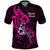 Personalised Polynesia Breast Cancer Awareness Polo Shirt Think Pink Polynesian Ribbon Black Version LT14 Pink - Polynesian Pride