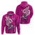 Personalised Polynesia Breast Cancer Awareness Hoodie Think Pink Polynesian Ribbon White Version LT14 - Polynesian Pride