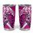 Polynesia Breast Cancer Awareness Tumbler Cup Think Pink Polynesian Ribbon White Version