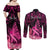 presonalised-tonga-breast-cancer-awareness-couples-matching-off-shoulder-maxi-dress-and-long-sleeve-button-shirts-pink-ribbon-brave-strong-warrior-tongan-ngatu-pattern