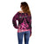 presonalised-tonga-breast-cancer-awareness-off-shoulder-sweater-pink-ribbon-brave-strong-warrior-tongan-ngatu-pattern