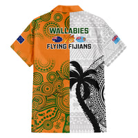 Fiji And Australia Rugby Family Matching Off Shoulder Maxi Dress and Hawaiian Shirt 2023 World Cup Aboriginal Mix Tapa Pattern LT14 - Polynesian Pride