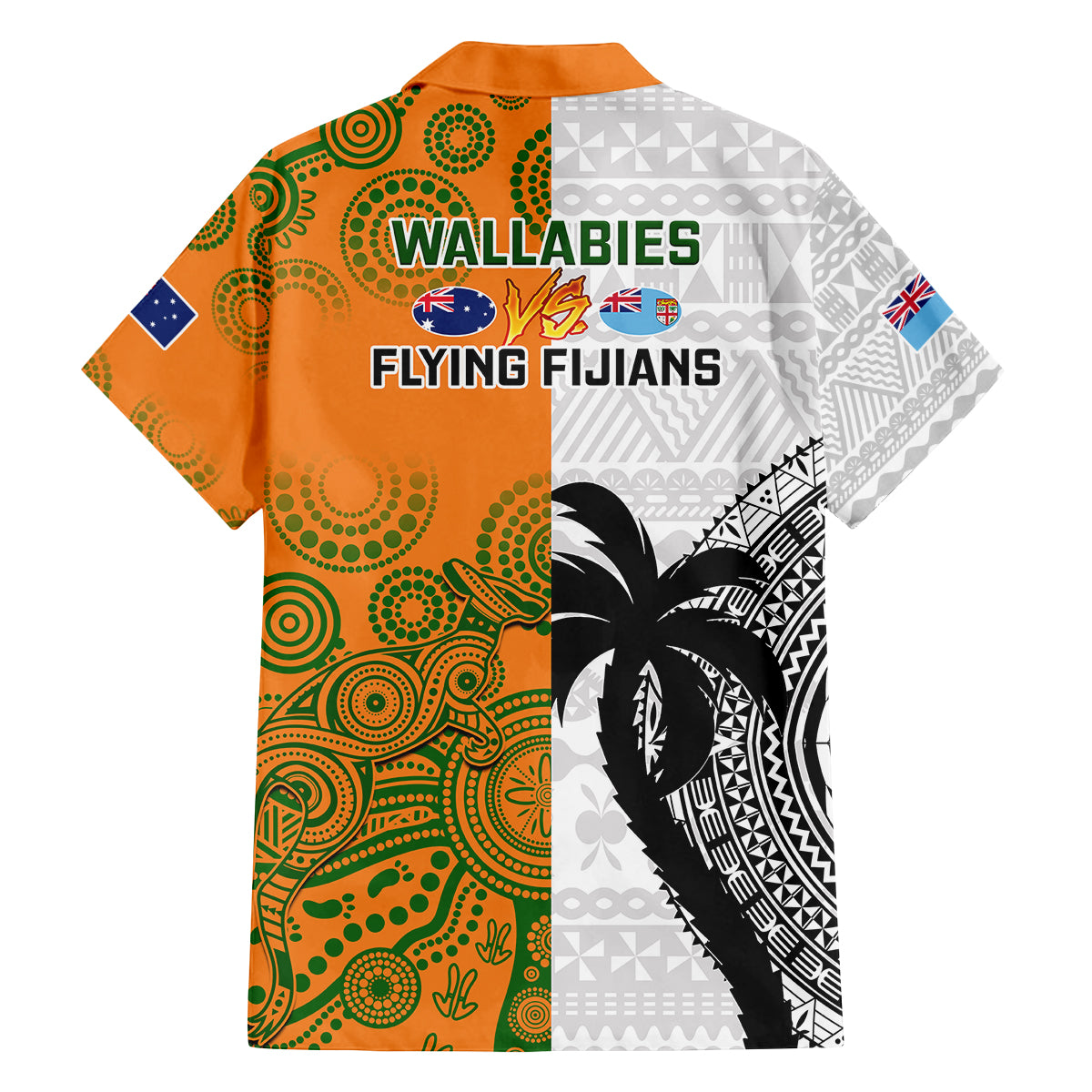 Fiji And Australia Rugby Family Matching Summer Maxi Dress and Hawaiian Shirt 2023 World Cup Aboriginal Mix Tapa Pattern LT14 - Polynesian Pride