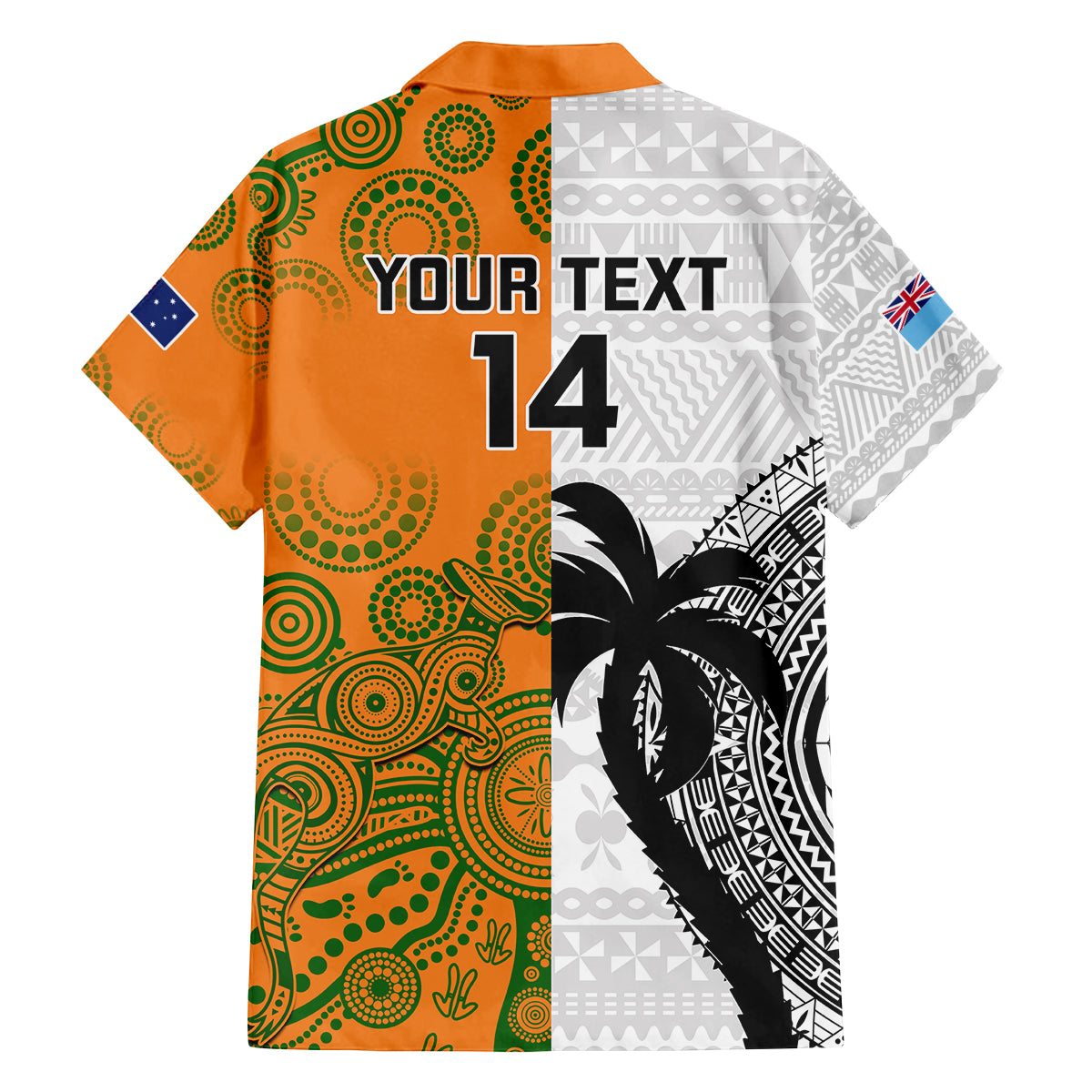 Custom Fiji And Australia Rugby Family Matching Summer Maxi Dress and Hawaiian Shirt 2023 World Cup Aboriginal Mix Tapa Pattern LT14 - Polynesian Pride