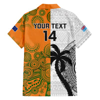 Custom Fiji And Australia Rugby Family Matching Summer Maxi Dress and Hawaiian Shirt 2023 World Cup Aboriginal Mix Tapa Pattern LT14 - Polynesian Pride
