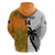 Custom Fiji And Australia Rugby Hoodie 2023 World Cup Aboriginal Mix Tapa Pattern LT14 - Polynesian Pride