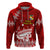 Personalised Tonga King Tupou I Day Hoodie Tongan Ngatu Pattern With Crown LT14 Red - Polynesian Pride