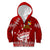 Personalised Tonga King Tupou I Day Kid Hoodie Tongan Ngatu Pattern With Crown LT14 Zip Hoodie Red - Polynesian Pride