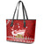 Tonga King Tupou I Day Leather Tote Bag Tongan Ngatu Pattern With Crown LT14 - Polynesian Pride