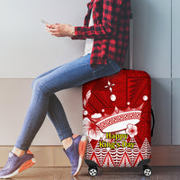 Tonga King Tupou I Day Luggage Cover Tongan Ngatu Pattern With Crown LT14 - Polynesian Pride