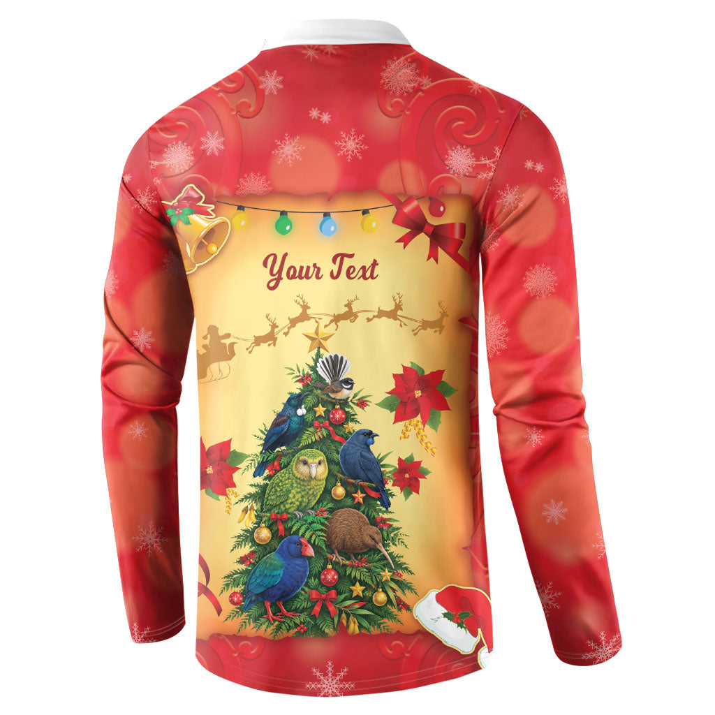 Personalised New Zealand Christmas Button Sweatshirt Meri Kirihimete NZ Xmas Tree Animals LT14 - Polynesian Pride