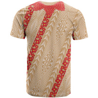 Malo e Lelei Tonga T Shirt Heilala Lei Tongan Ngatu Pattern LT14 - Polynesian Pride