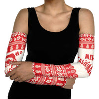 Red Mele Kalikimaka Hawaii Arm Sleeves Funny Ho Ho Ho Santa Shaka - Polynesian Pride