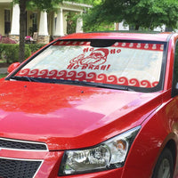 Red Mele Kalikimaka Hawaii Auto Sun Shade Funny Ho Ho Ho Santa Shaka - Polynesian Pride