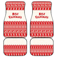 Red Mele Kalikimaka Hawaii Car Mats Funny Ho Ho Ho Santa Shaka - Polynesian Pride