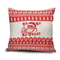 Red Mele Kalikimaka Hawaii Pillow Cover Funny Ho Ho Ho Santa Shaka - Polynesian Pride