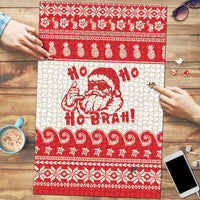 Red Mele Kalikimaka Hawaii Puzzle Funny Ho Ho Ho Santa Shaka - Polynesian Pride